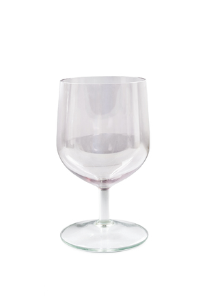Elegant empty wineglass on white backgroundの写真素材