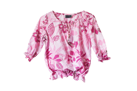 Pink blouse on white backgroundの写真素材