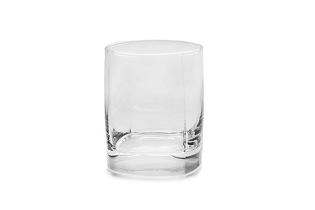 Empty glass on white backgroundの写真素材
