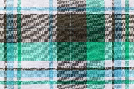 Tartan blue cloth as a backgroundの写真素材
