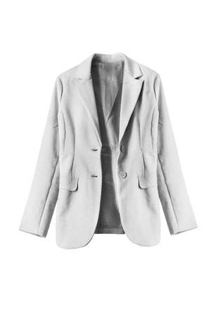 White classic jacket on white backgroundの写真素材