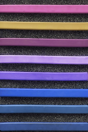 Set of colorful crayons as a backgroundの写真素材