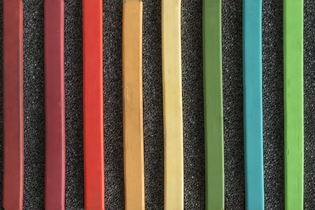 Group of colorful crayons as a backgroundの写真素材