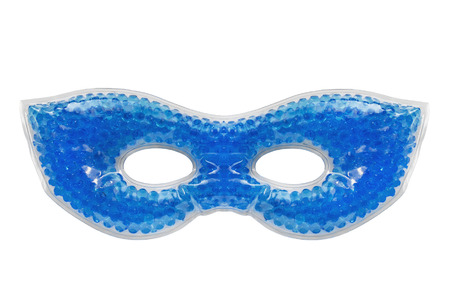 Decorative blue face mask on white backgroundの写真素材