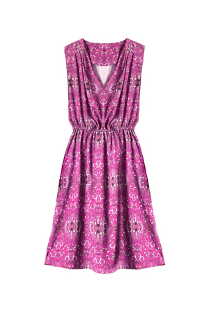 Pink silk sundress isolated over whiteの写真素材