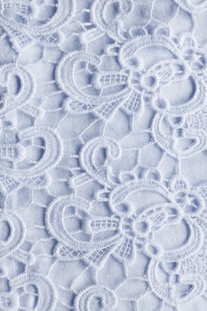 Vintage blue lace closeup as a backgroundの写真素材