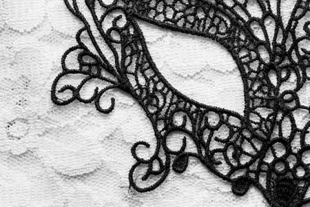 Black and white lace closeup as a backgroundの写真素材