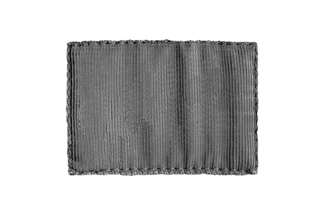 Blank black clothes label on white backgroundの写真素材