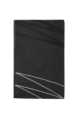 Black blank book cover isolated over white