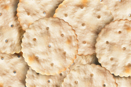 A lot of biscuit cookies closeup as a background