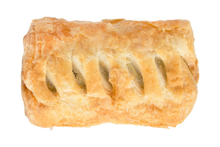 Fresh baked pie isolated over whiteの写真素材