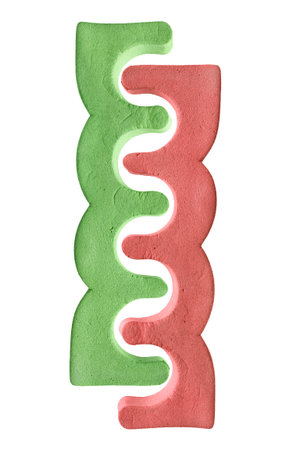 Soft foam colorful pedicure toe separators on white background