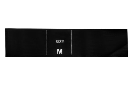Size M clothing label isolated over white