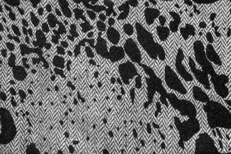 Abstract black and white wool fabric texture as a backgroundの写真素材