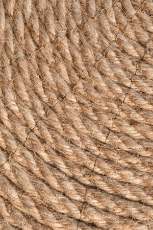 Craft woven straw mat texture closeup as a background