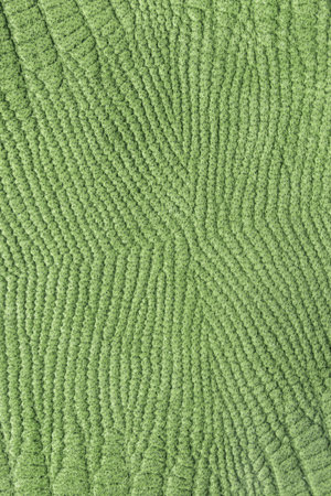 Green textured leather closeup as a backgroundの写真素材