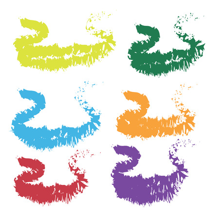 Hand drawn banners set icons illustration uniqueのイラスト素材