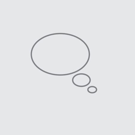 Thin line bubble universal icon greyのイラスト素材