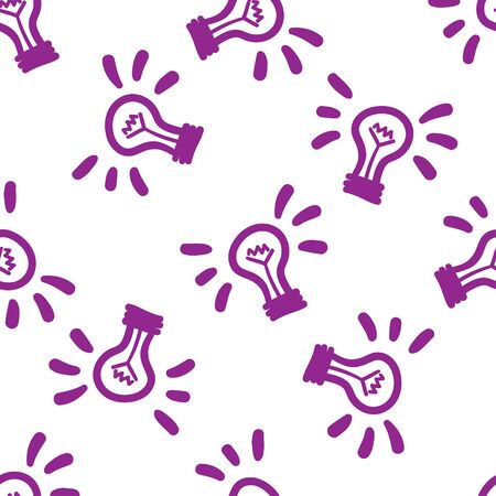 Vector lamps seamless pattern. Modern texture. Repeating endless abstract hand drawn background.のイラスト素材