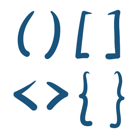 Brackets hand drawn vector illustrationのイラスト素材