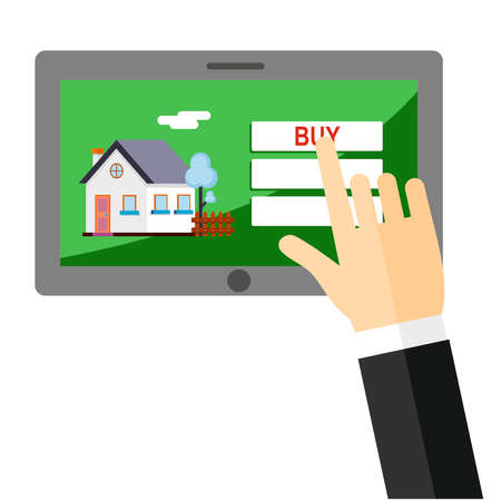 infographic tablet purchase illustrationのイラスト素材