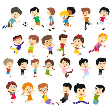 kids gestures drawing setのイラスト素材