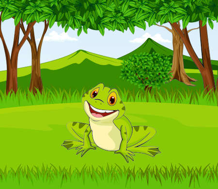 frog drawingのイラスト素材