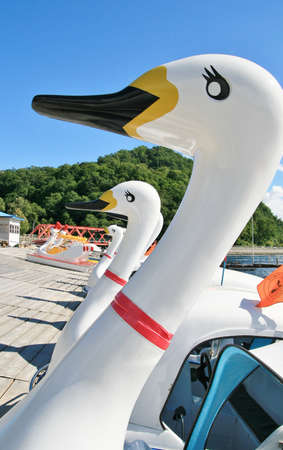 Summer clouds and Lake shikotsuのeditorial素材
