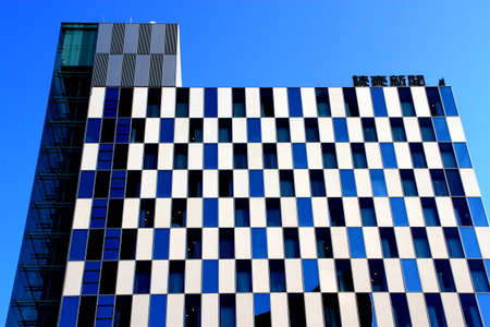 patterns of office in building windows in sapporo.jpのeditorial素材