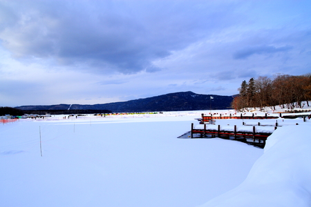Wakasagi fishing tentの写真素材