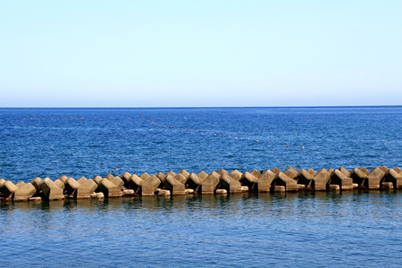 Otaru, in Hokkaido Shakotan coastal landscapeの写真素材