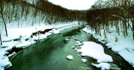 Winter in Bieiの写真素材