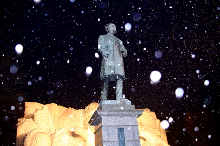 Munich Christmas market in Sapporo Japan illumination lightingのeditorial素材