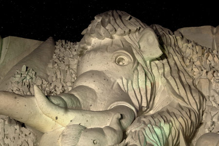 Sapporo Snow Festival decoration closeupの写真素材