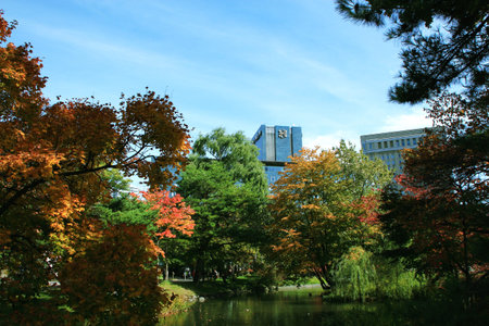 Nakajima Park in Sapporo Landscapeのeditorial素材