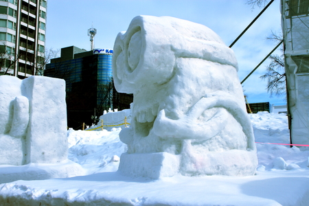 Sapporo Snow Festival venue landscape.のeditorial素材