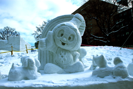 Sapporo Snow Festival venue landscape.のeditorial素材