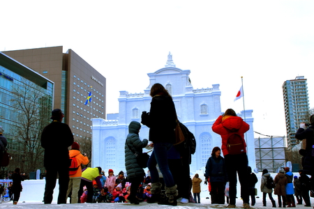 Sapporo Snow Festival venue landscape.のeditorial素材