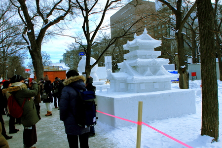 Sapporo Snow Festival venue landscape.のeditorial素材