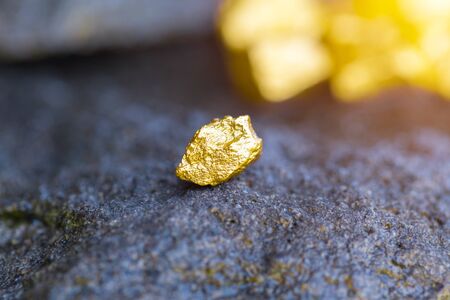 Gold on the stone floor Discovering Success and Investing Concepts with Business Partners.の写真素材