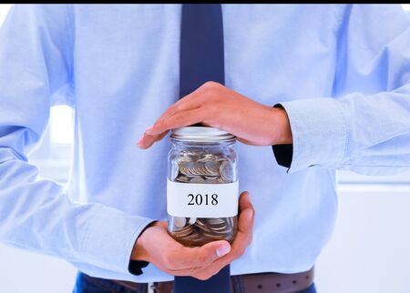 concept for save cash collection next year.の写真素材