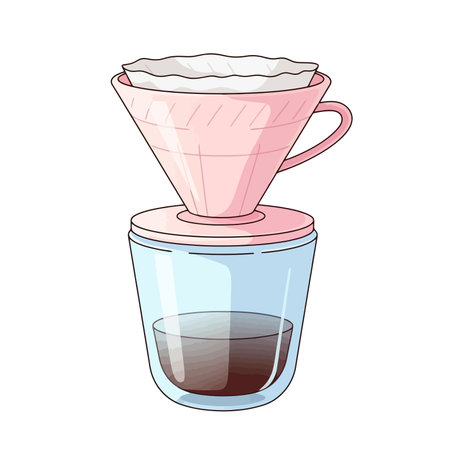 Coffee maker. Hand drawn of a coffee maker.のイラスト素材