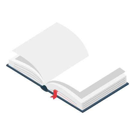 Book icon. Isometric of book icon for web design isolated on white background.のイラスト素材