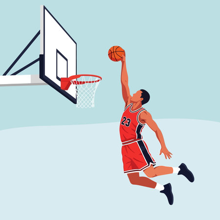 Basketball player in action.のイラスト素材