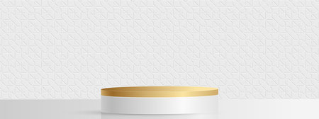 Podium round stage style, for Merry christmas and happy new year and festivals or greeting festival with red paper cut art and craft on color backgroung with festive elements.のイラスト素材