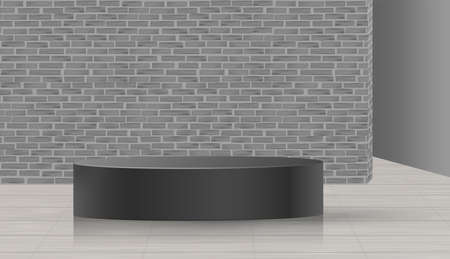 3d Round podium stage with nice and creative symbols on paper cut style with color background for cosmetics brand design and advertisingのイラスト素材