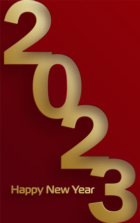 Happy New Year 2023, festive pattern on color background for invitation card, Merry Christmas, Happy...