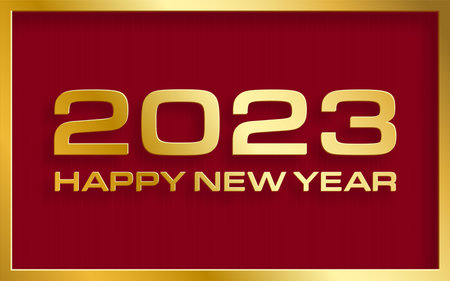 Happy New Year 2023, festive pattern on color background for invitation card, Merry Christmas, Happy...