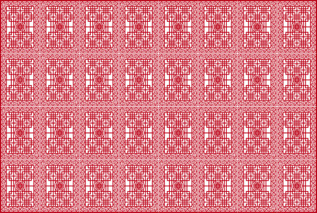 Chinese frame with oriental asian elements on color background, for wedding invitation card, happy new year, happy birthday, valentine day, greeting cards, poster or web bannerのイラスト素材