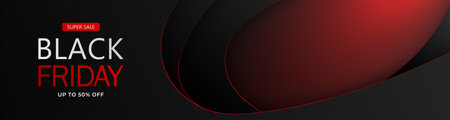 Black Friday Sale. Banner, poster on dark backgroundのイラスト素材